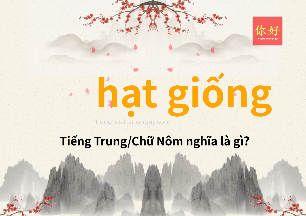 hạt giống tiếng Trung là gì?
